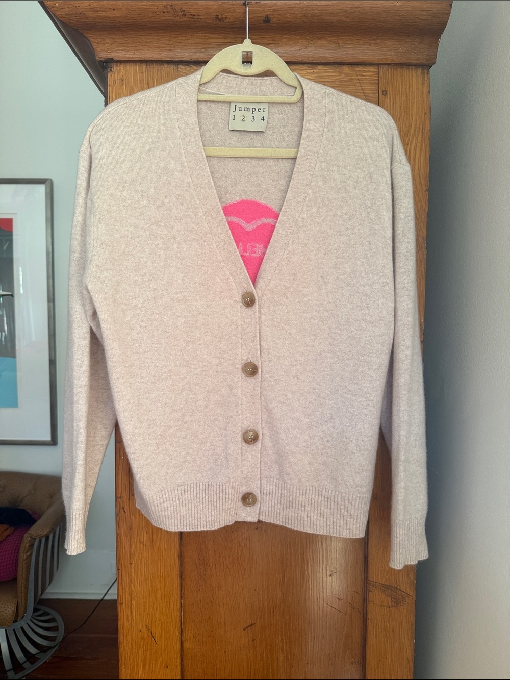 Jumper 1234 Cashmere “Hello” Cardigan